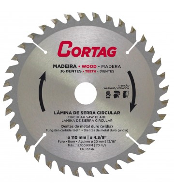 DISCO MAD 07"X185X25.4MM 36D CORTAG