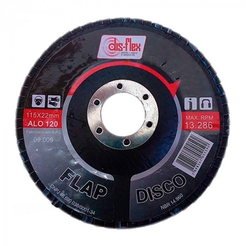 DISCO FLAP 7"X180X22MM G120 PRATA/PERFOR DIS-