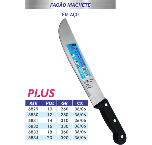FACAO P/MATO 20" 50CM LOTUS CB POLIP 6834