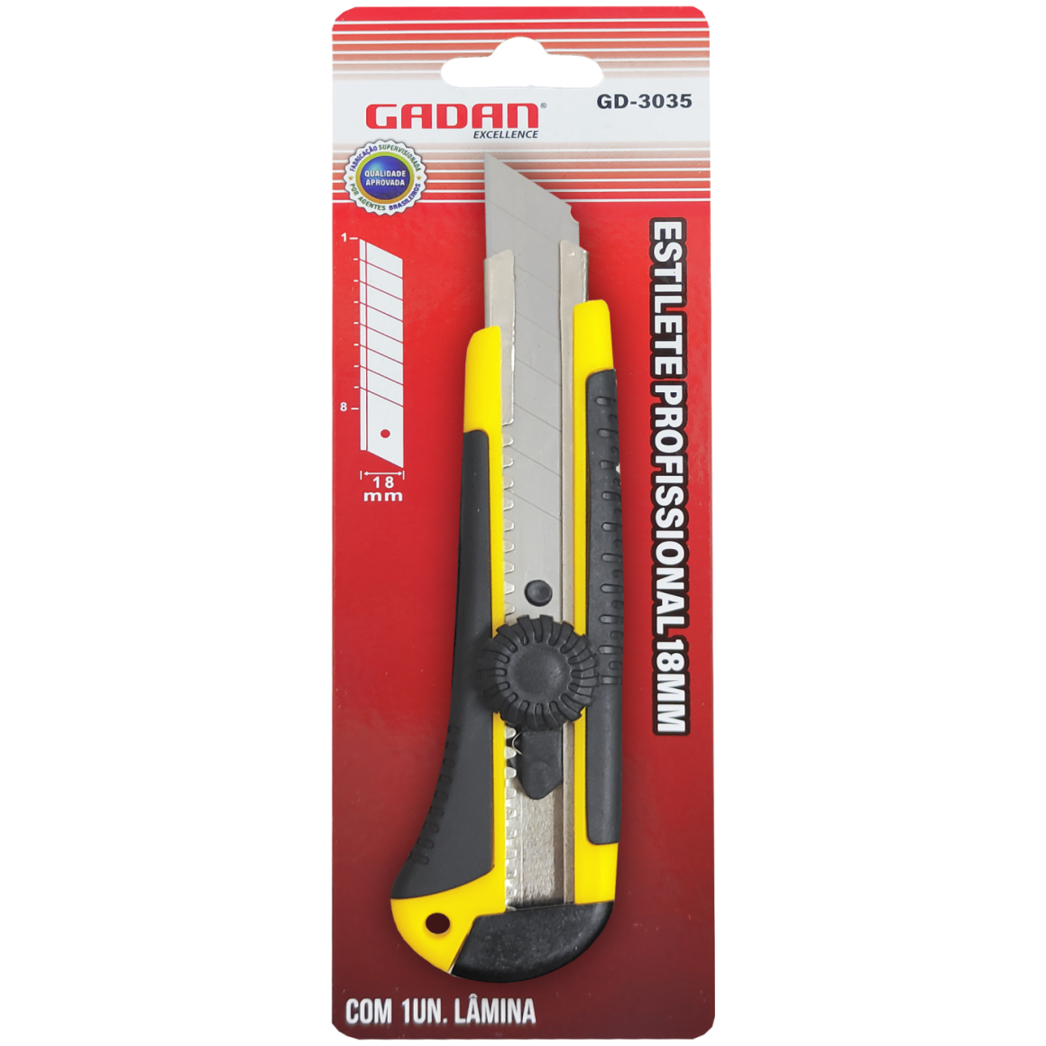 Estilete Gadan 18MM Emborrachado