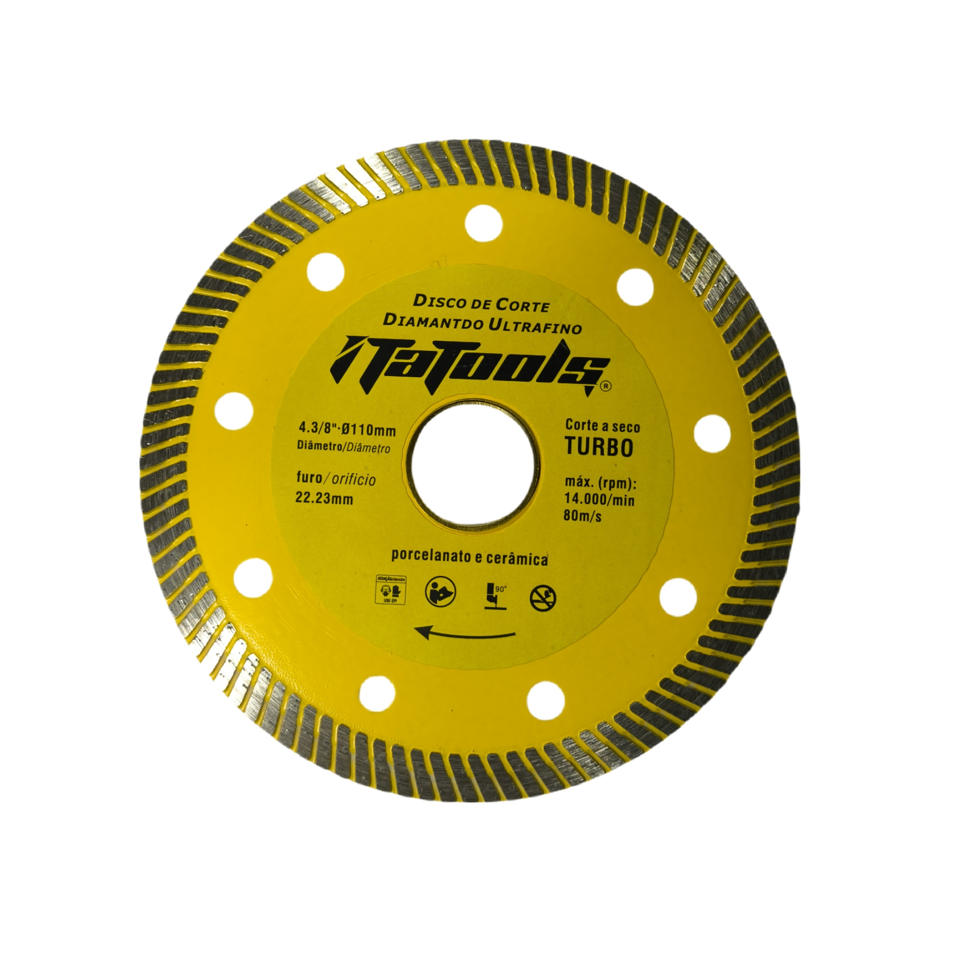 DISCO PORCELANATO 4"X110X22.2X1MM ITATOOLS TURBO