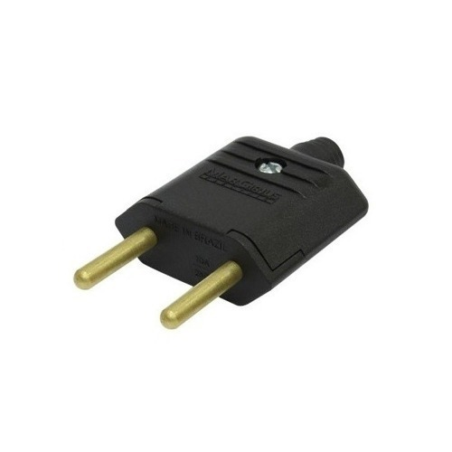 PLUG "MACHO" "10A 2P" MARGIRIUS PLD1-2 PRETO