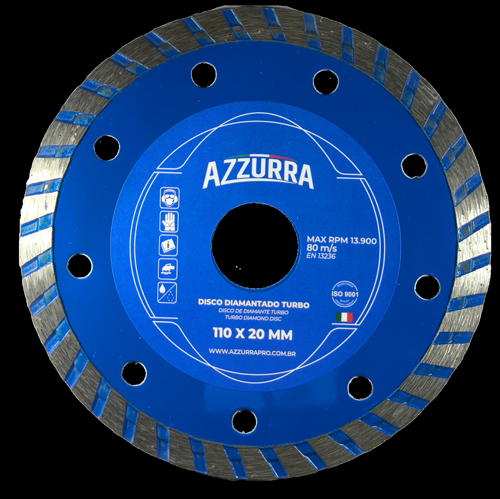 DISCO TURBO 4"X110X20.0MM AZZURRA 123652
