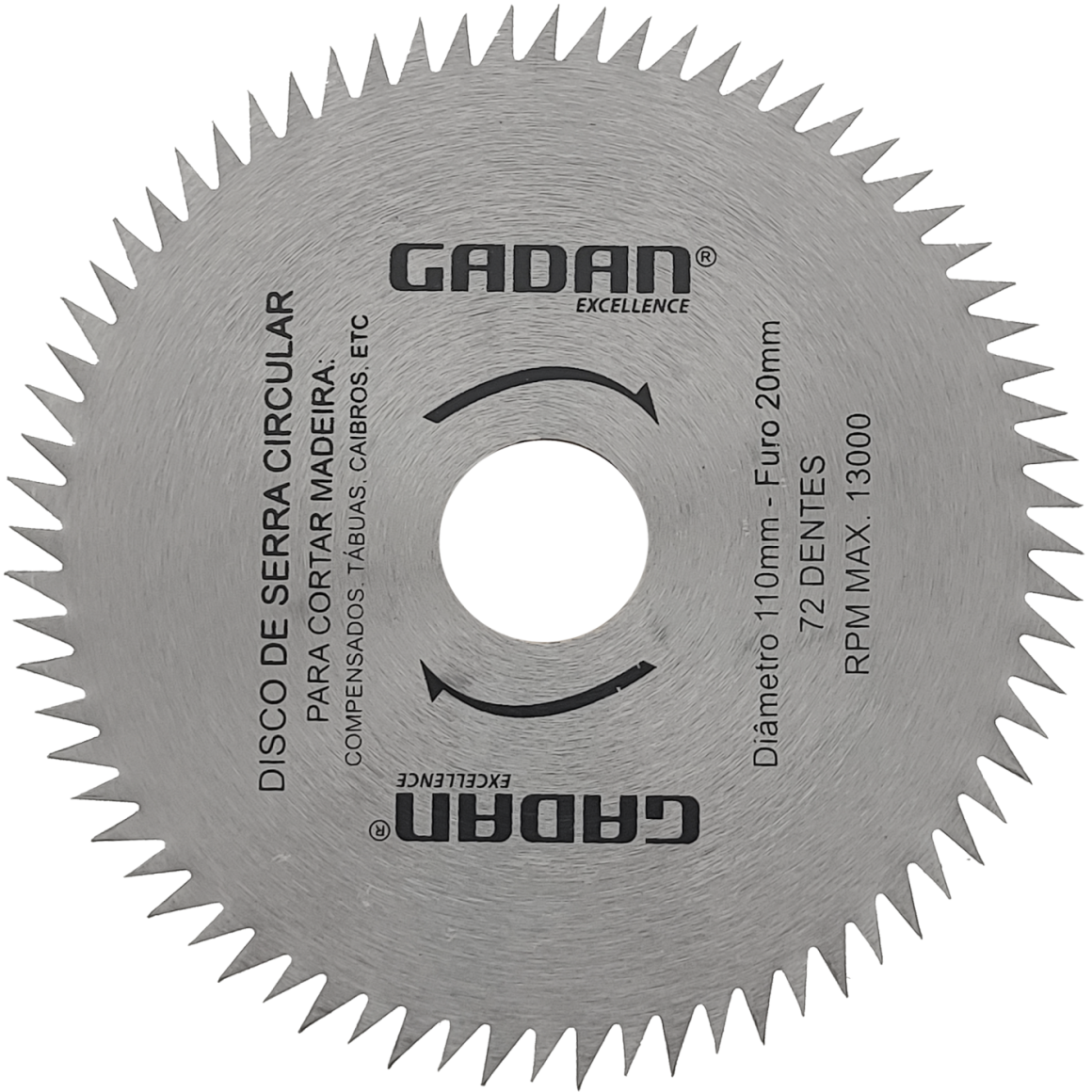 DISCO MAD 04"X110X20.0MM 72D GADAN