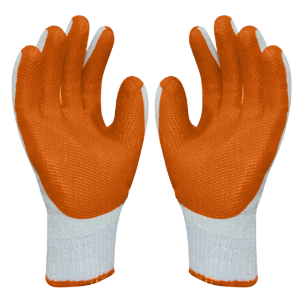 LUVA "MAO" EMB LARANJA G T10 ORANGE RUBBER