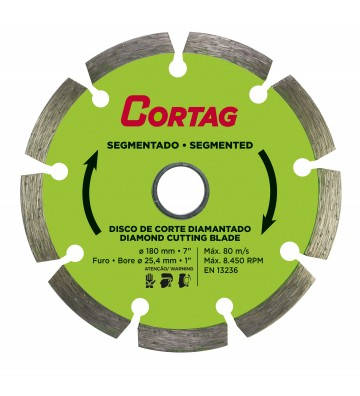 DISCO SEG 7"X180X25.4MM CORTAG