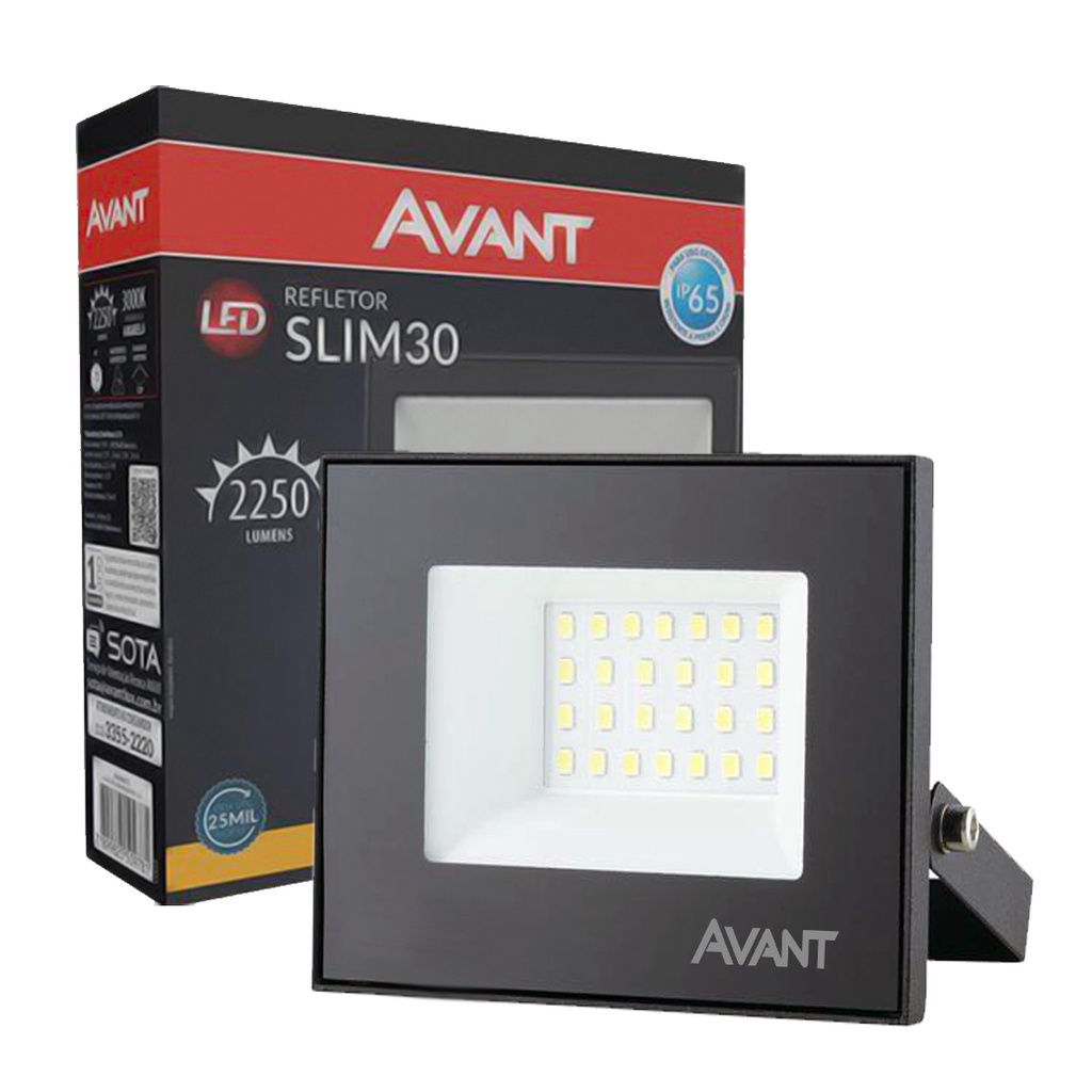 REFLETOR LED SLIM 100W BR6500K 7500L AVANT