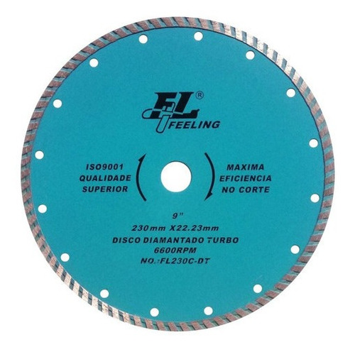 DISCO TURBO 9"X230X22.2MM FEELING