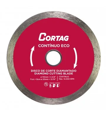 DISCO LISO 4"X110X20.0MM CORTAG ECO 61548