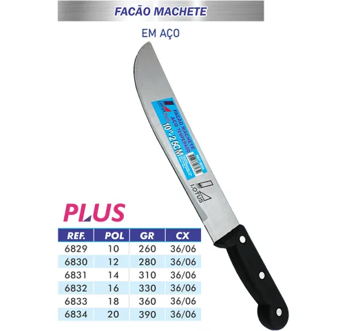 FACAO P/MATO 20" 50CM LOTUS CB POLIP 6834