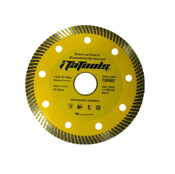 DISCO PORCELANATO 4"X110X22.2X1MM ITATOOLS TU