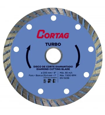 DISCO TURBO 7"X180X25.4MM CORTAG 61614