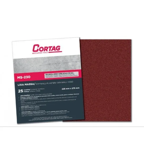 LIXA MASSA/GESSO/PAREDE 150 (25PC) CORTAG 614