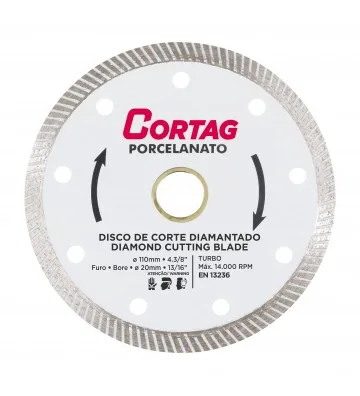 DISCO PORCELANATO 4"X110X20.0X1MM CORTAG 6086