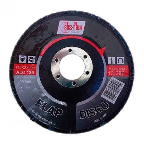 DISCO FLAP 7"X180X22MM G120 PRATA/PERFOR DIS-