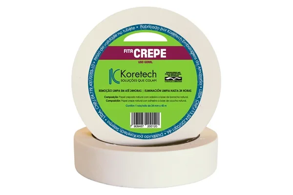 FITA CREPE 24X45MT KORETECH USO GERAL